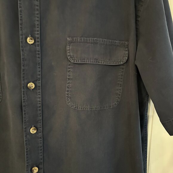 Vtg World Island 2 pocket Men's Button Up Short Sleeve Shirt Sz L - Picture 5 of 6